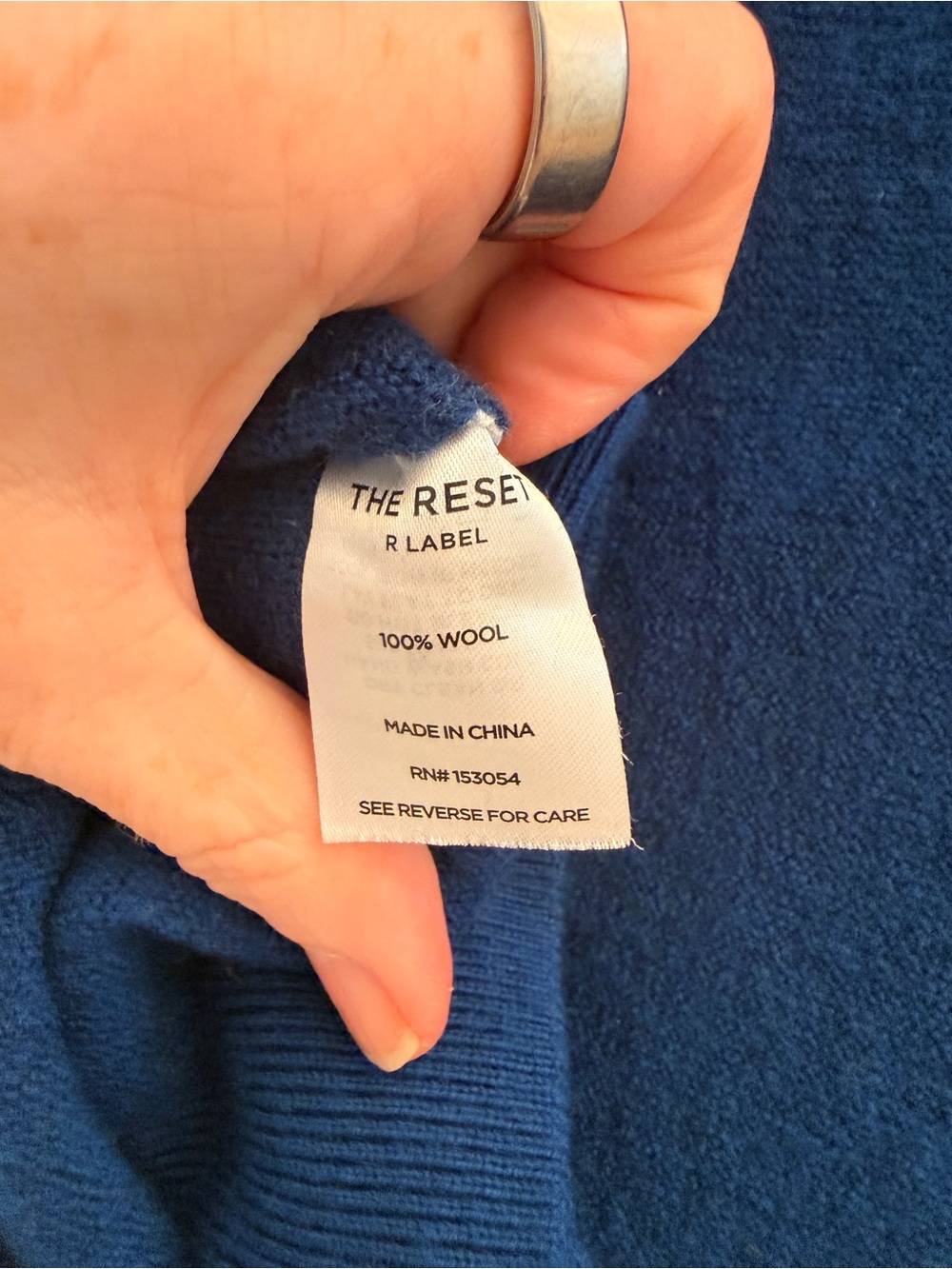 The Reset Navy V-Neck Short-Sleeve Sweater - Picture 4 of 5